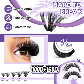 B&Qaugen Fluffy Lash Clusters close-up showing ultra-soft texture
