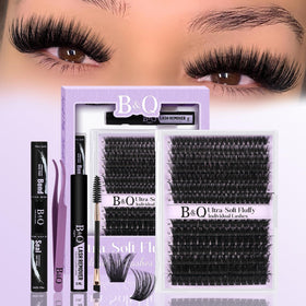 B&Qaugen Fluffy Lash Clusters Kit packaging front view