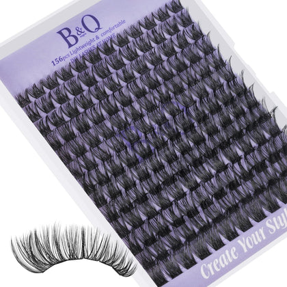 B&Qaugen Lash Clusters 156PCS tray front view