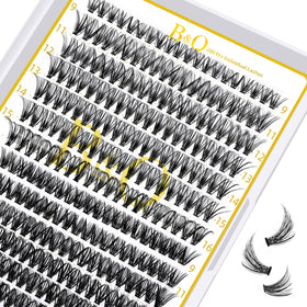B&Qaugen Lash Clusters 280PCS tray front view
