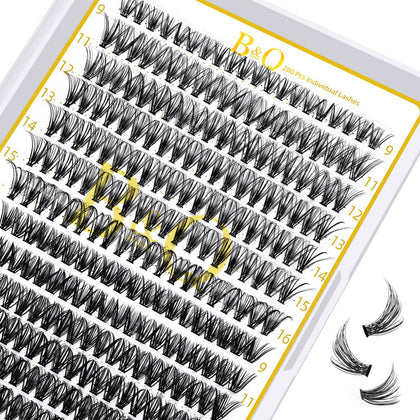 B&Qaugen Lash Clusters 280PCS tray front view