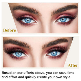 B&Qaugen Lash Clusters B02 D Curl 14mm on model's lashes
