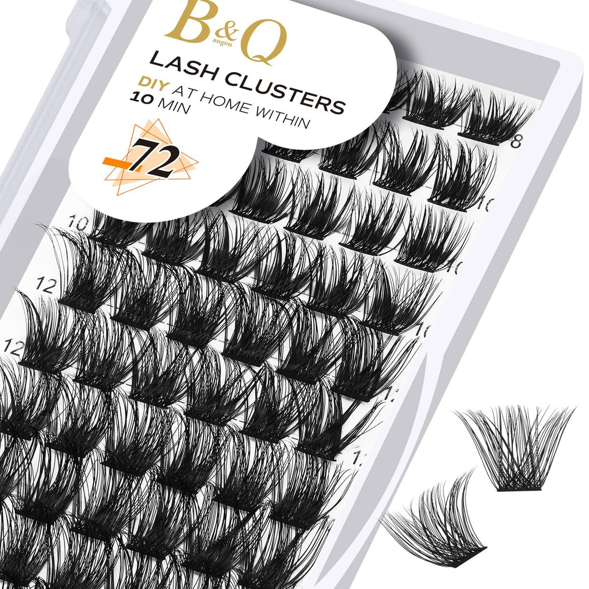 B&Qaugen Lash Clusters B02 DIY Eyelash Extensions front view