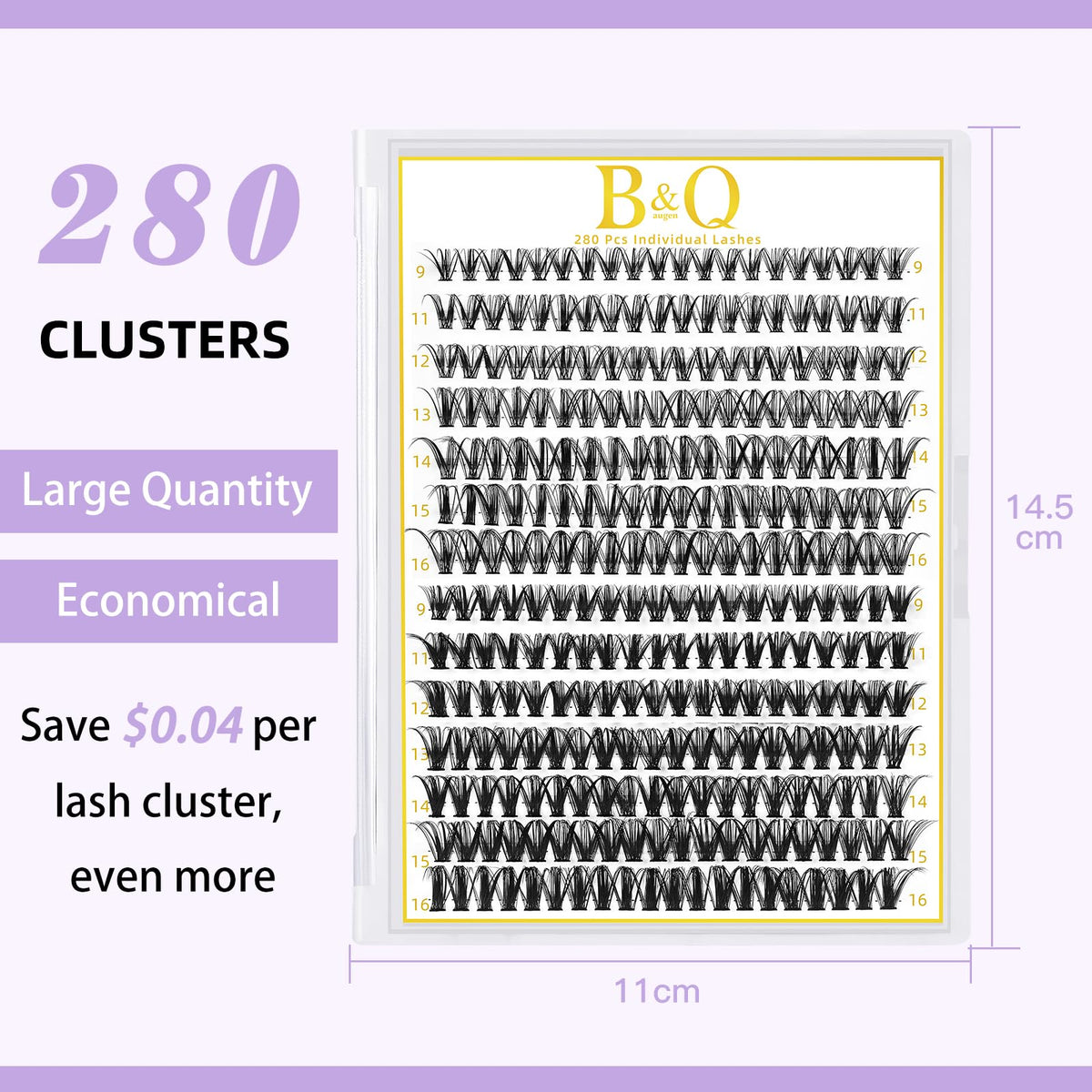 B&Qaugen Lash Clusters in use on model's eyes
