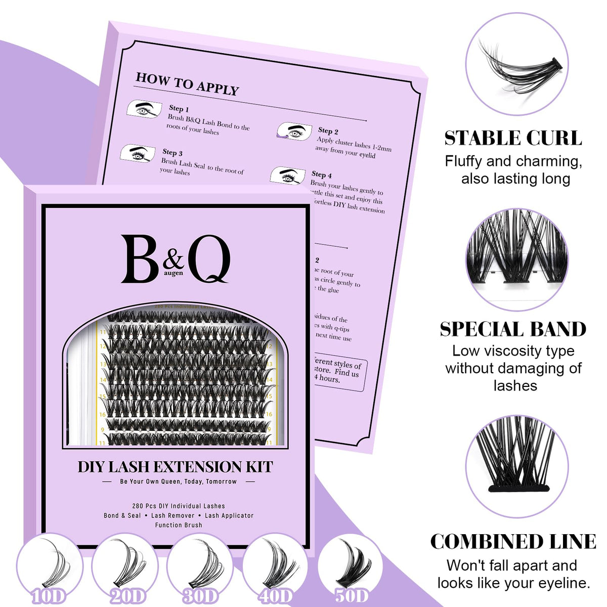 B&Qaugen Lash Clusters Kit packaging