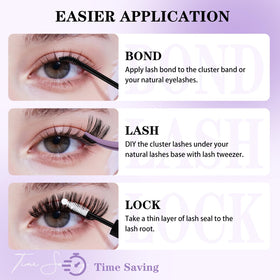 B&Qaugen Lash Clusters on model's eyes