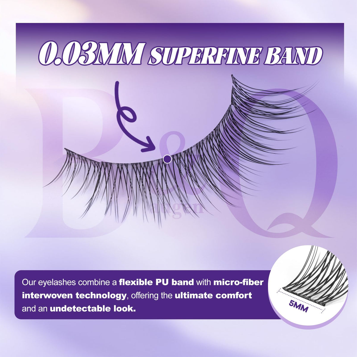 B&Qaugen lash clusters showing individual lashes in kit