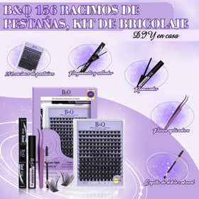 B&Qaugen lash clusters with applicators and accessories