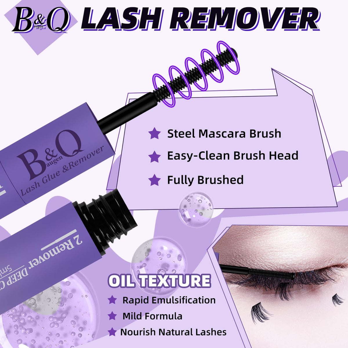 B&Qaugen Lash Glue and Remover Kit packaging