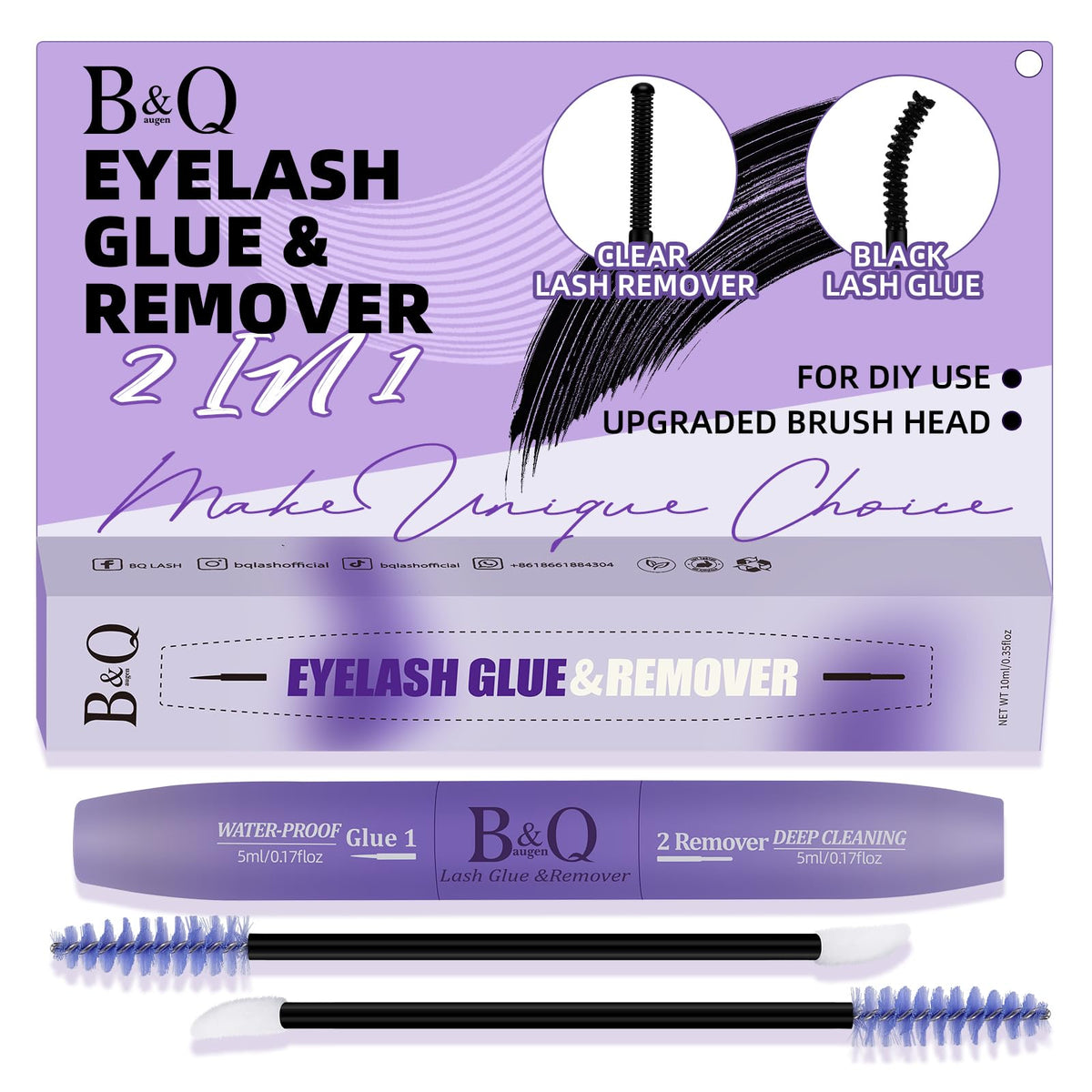 B&Qaugen Lash Glue applicator close-up