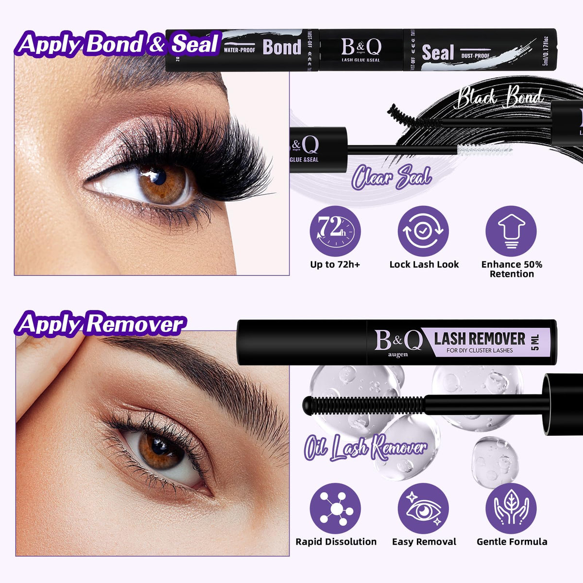 B&Qaugen lash remover and dual-ended brush