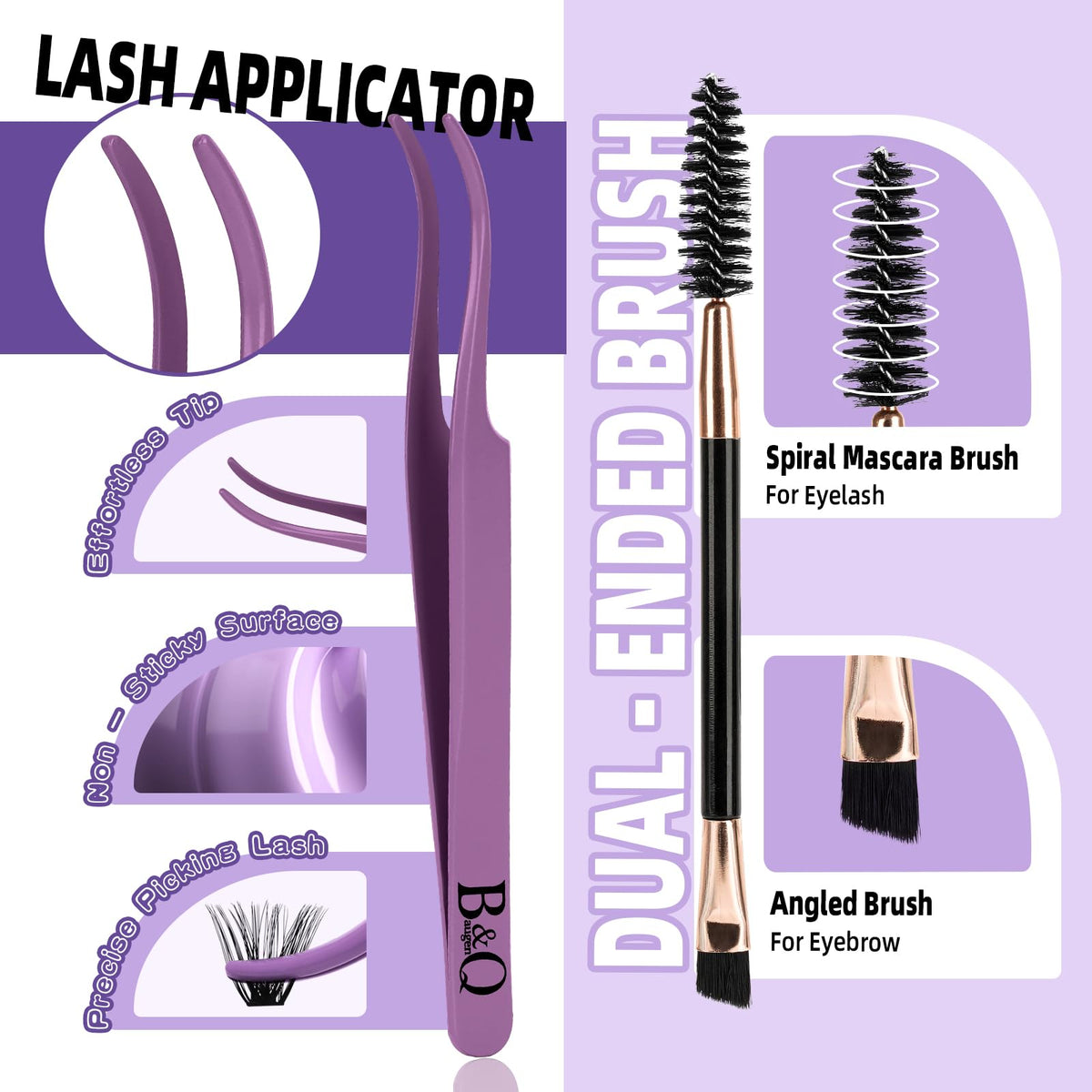 B&Qaugen lash tweezers for precise application