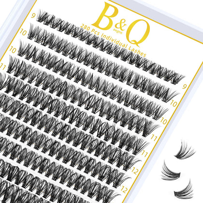 B&Qaugen Natural Eyelash Clusters 280PCS front view