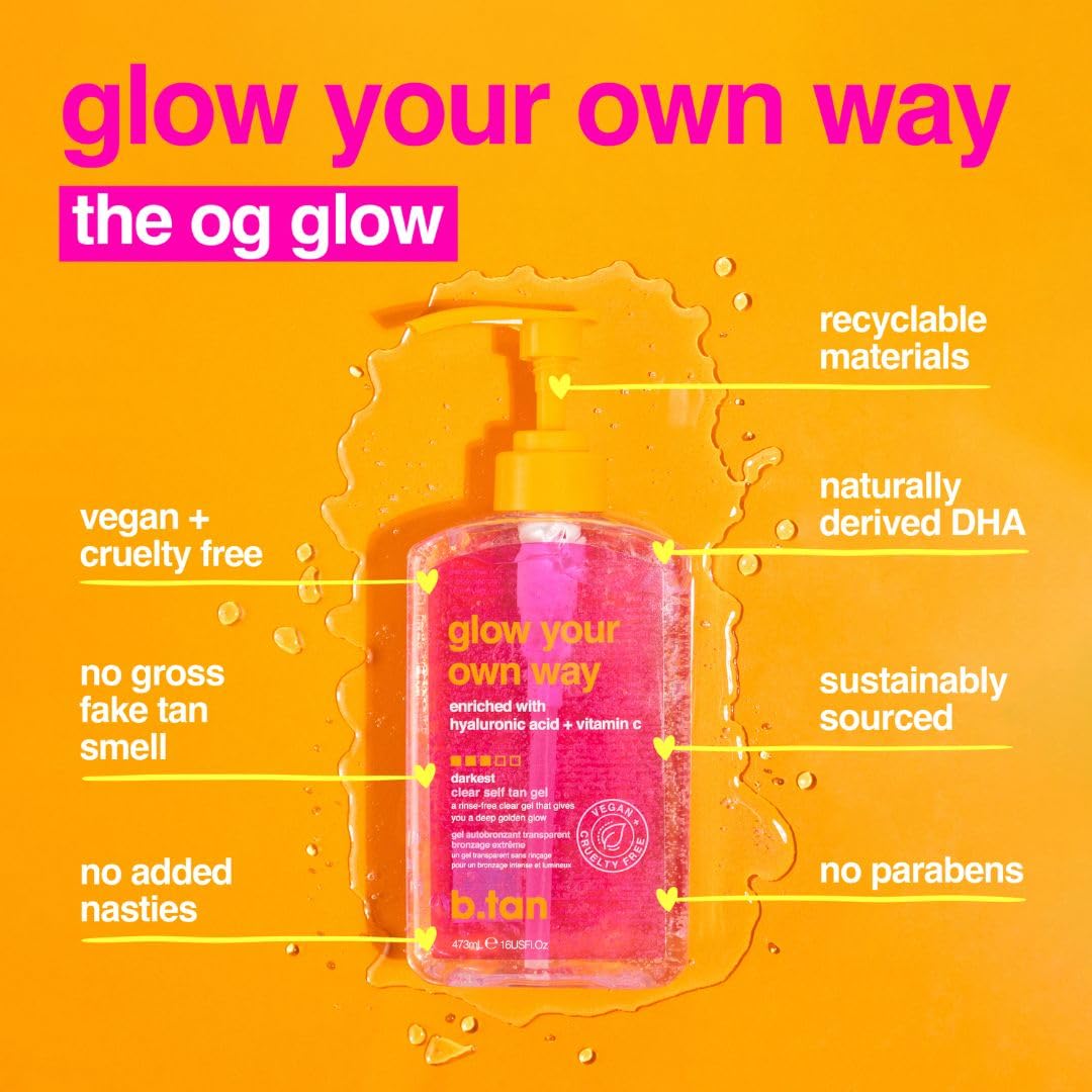 B.TAN Best Clear Self Tanning Gel Kit packaging