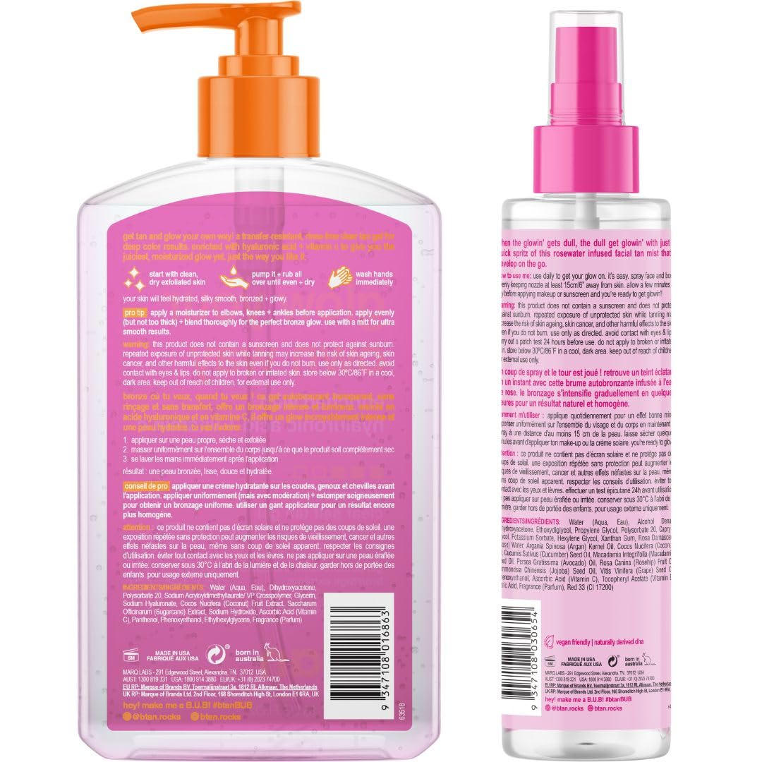 B.TAN Clear Face Tan Mist bottle front view