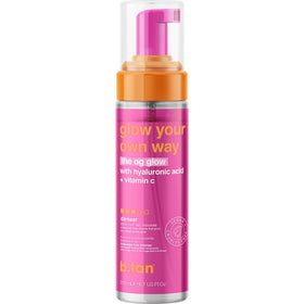 B.TAN Clear Self Tanner Foam front view with 6.7 Fl oz bottle