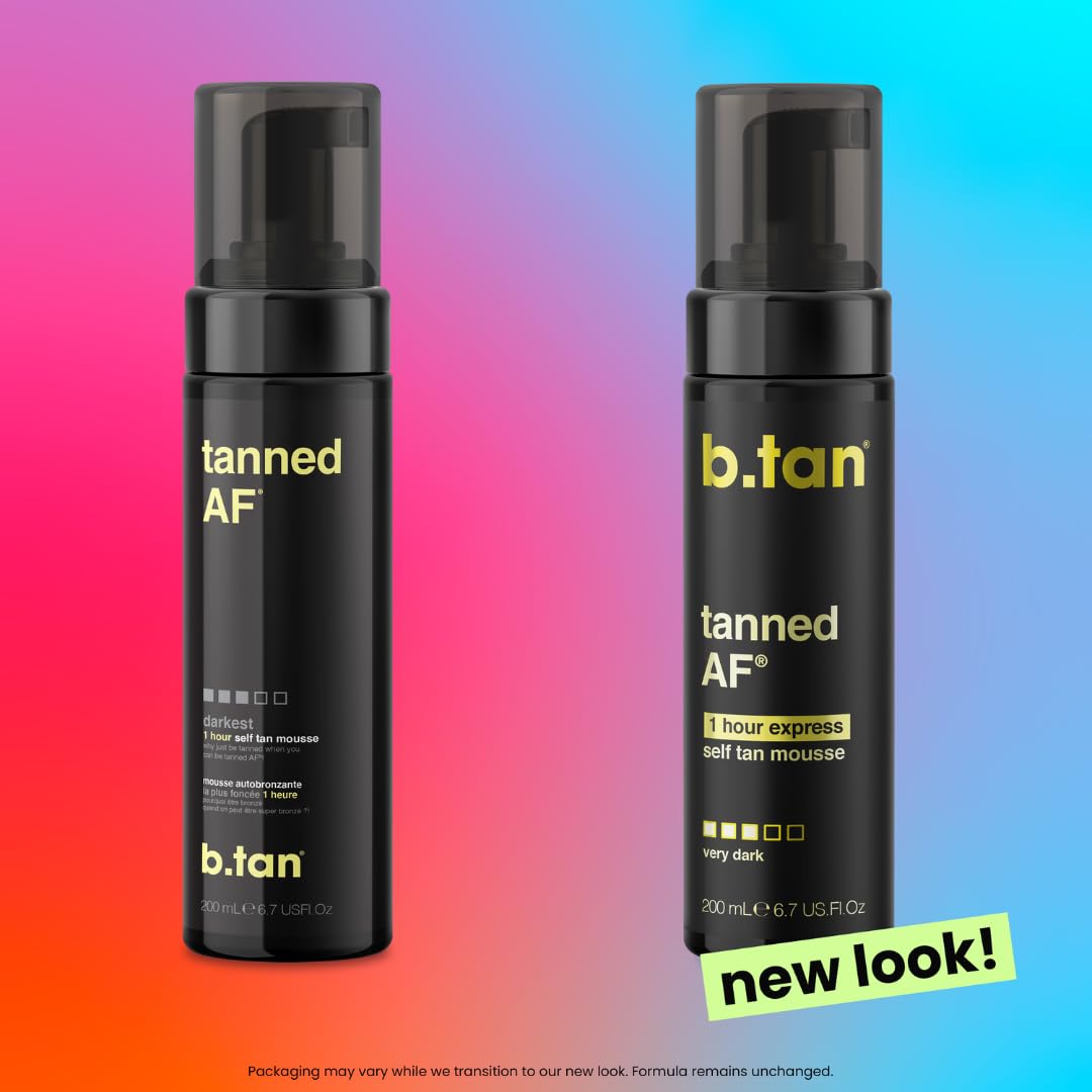 B.TAN Dark Self Tan Kit alongside other beauty products