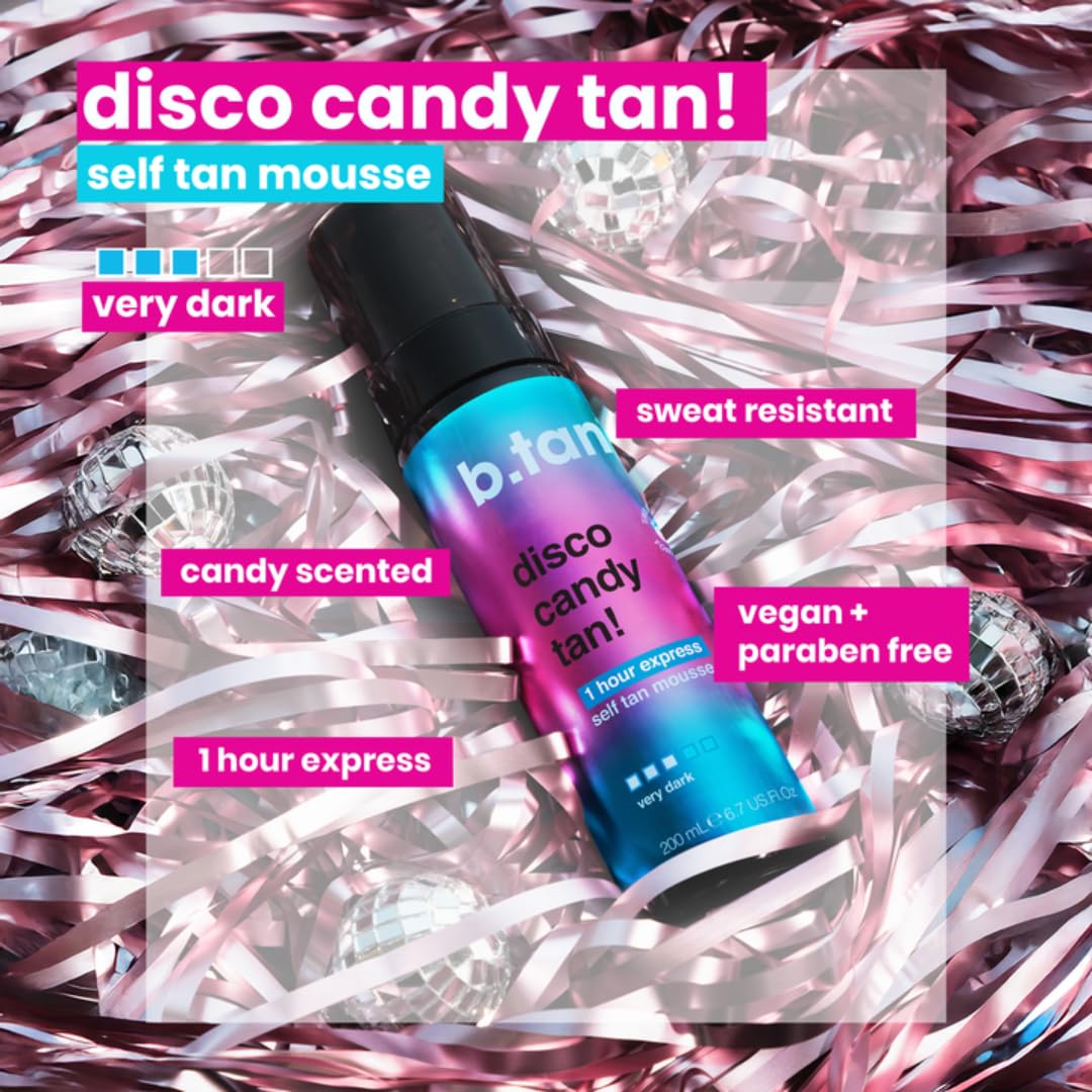 B.TAN Dark Self Tanner Mousse application on skin
