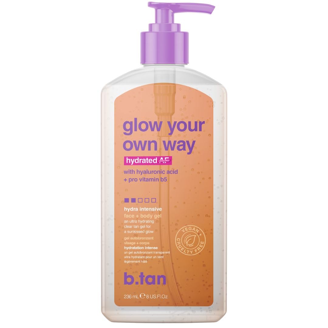 B.TAN Face & Body Clear Self Tan Gel front view 8 Fl Oz