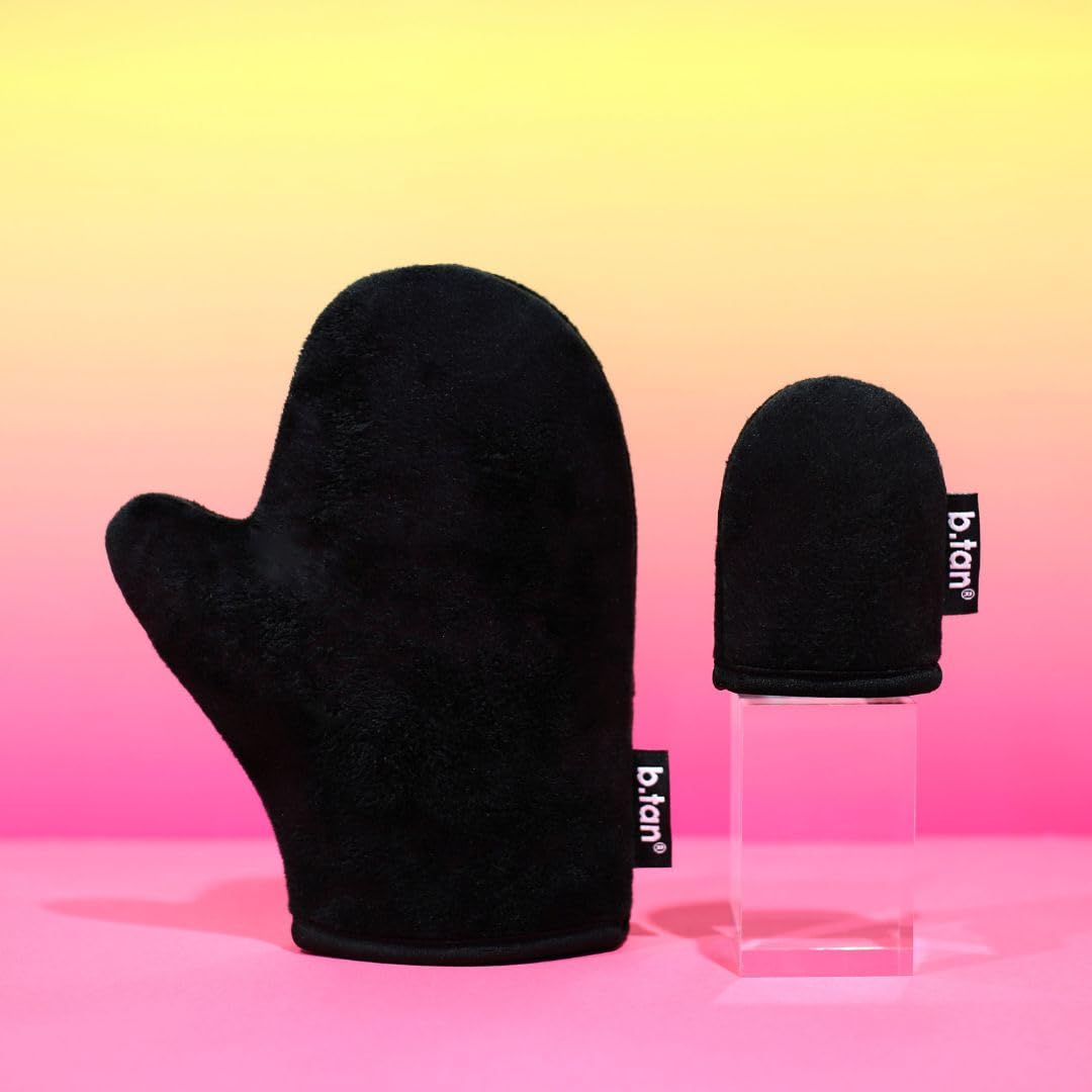 B.TAN Self Tanning Mitt in use applying self-tanner