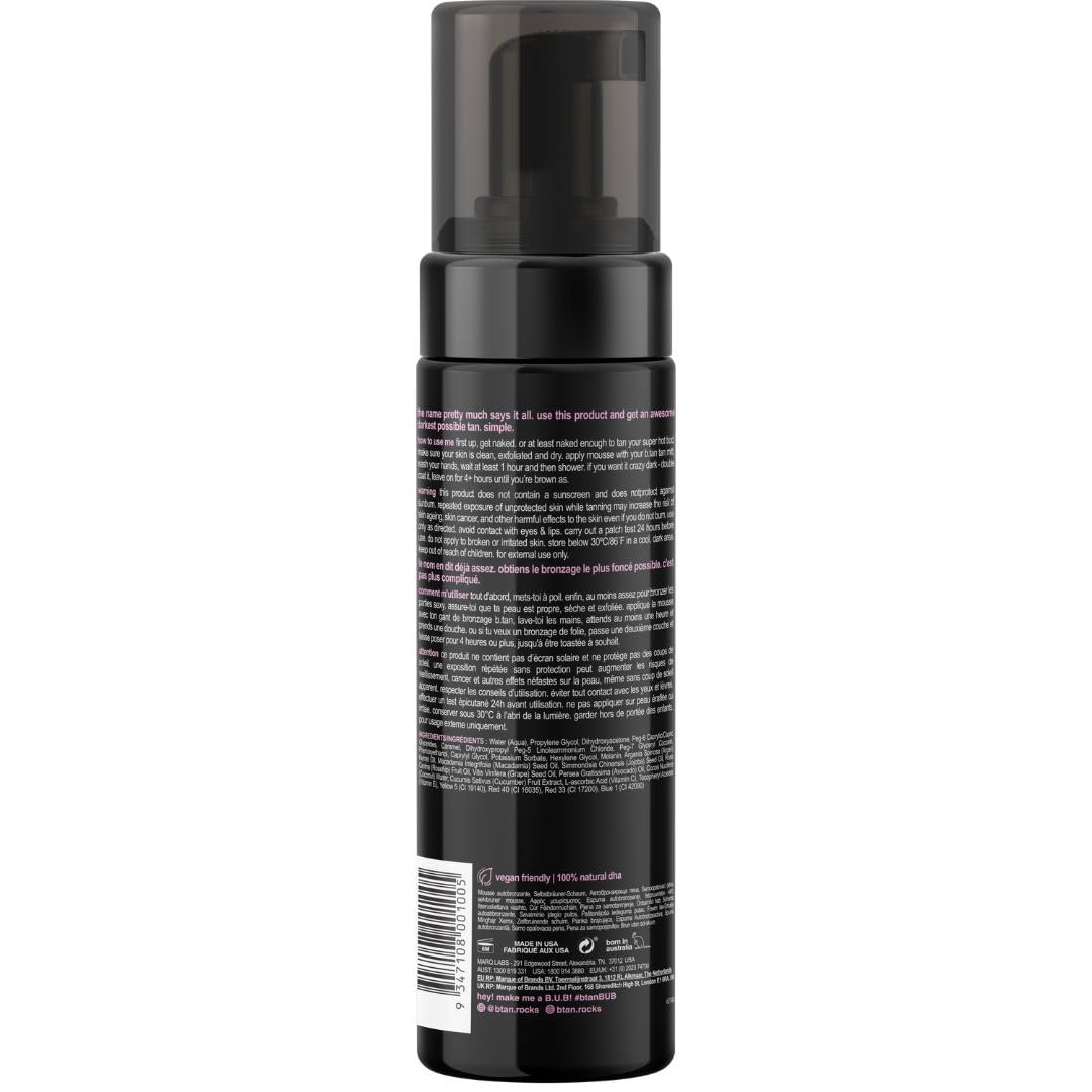 B.TAN Ultra Dark Self Tanner Mousse applicator close-up
