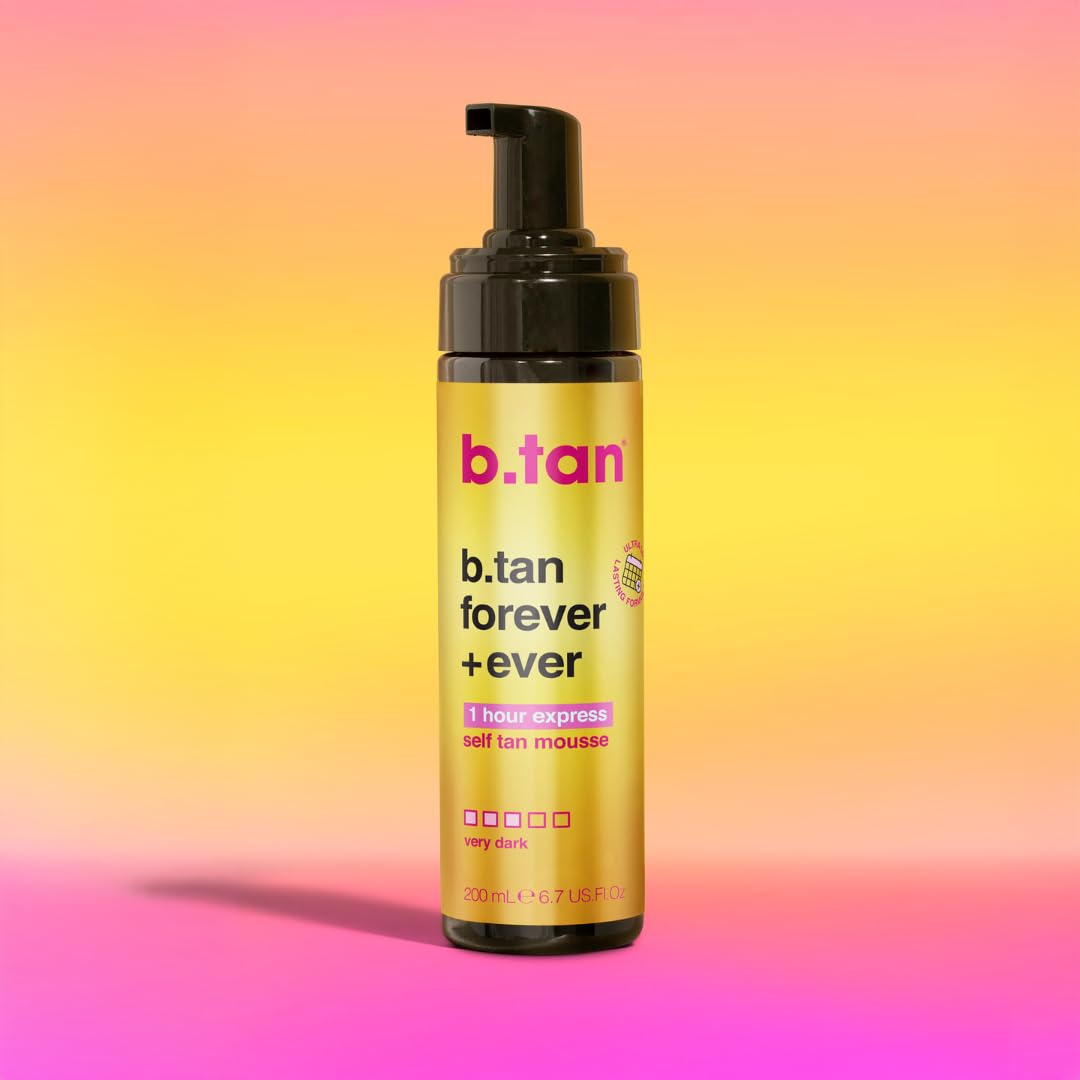 B.TAN Ultra Long Lasting Self Tanner Mousse with tanning mitt