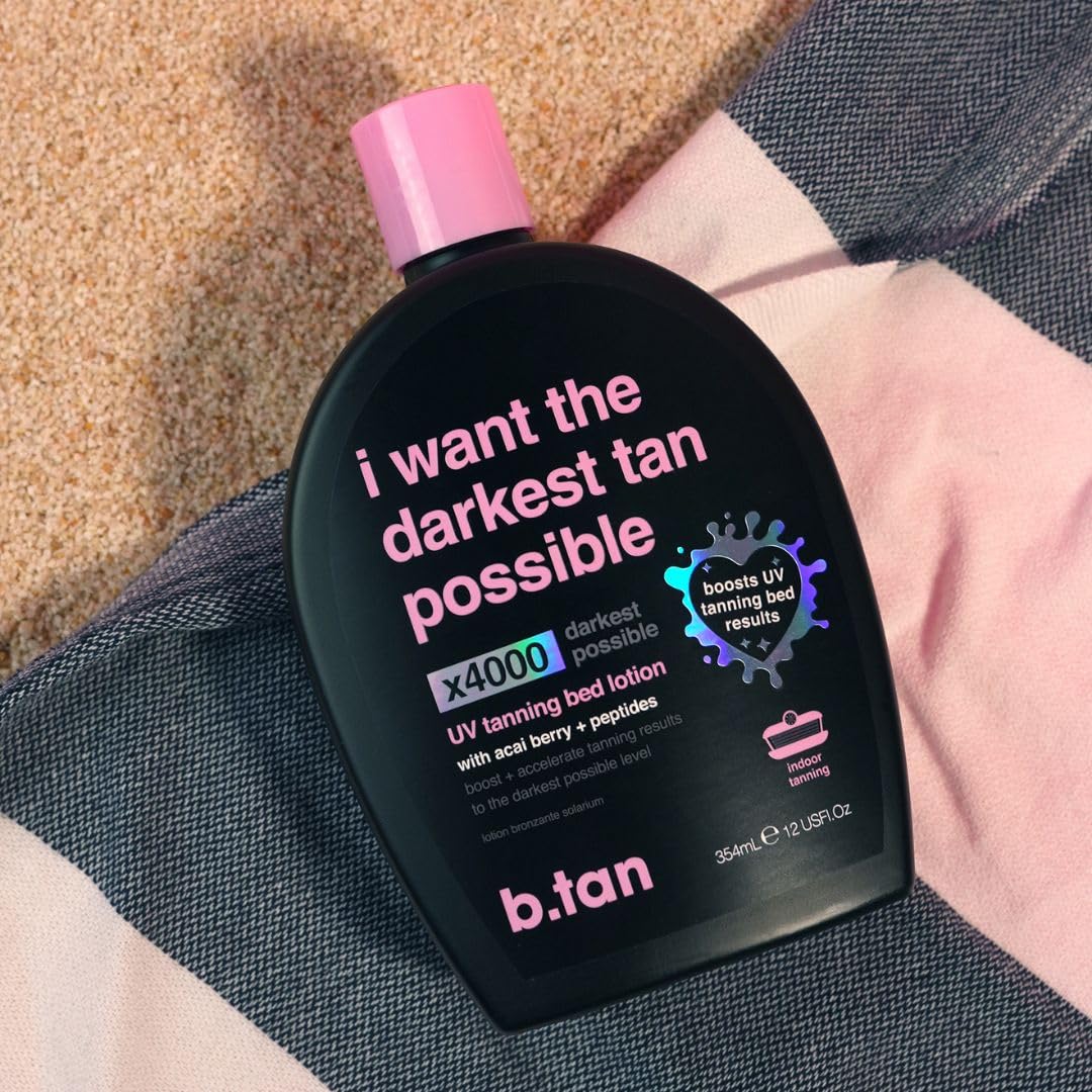 B.TAN UV Tanning Bed Lotion in tanning bed setting