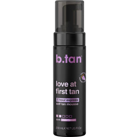 B.TAN Violet Base Self Tanner Mousse front view with packaging