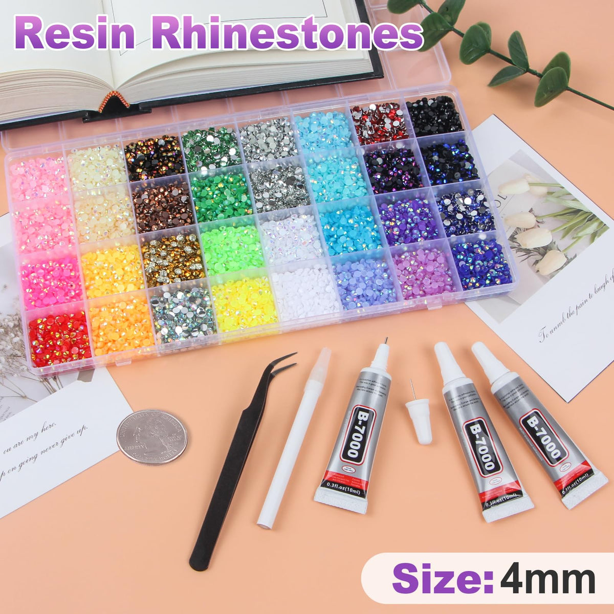 B7000 glue tubes included in the rhinestone kit