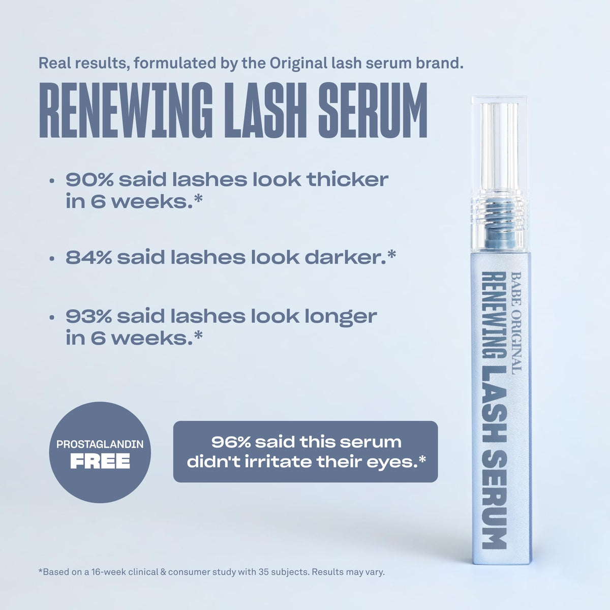 Babe Original Renewing Lash Serum 6mL application brush