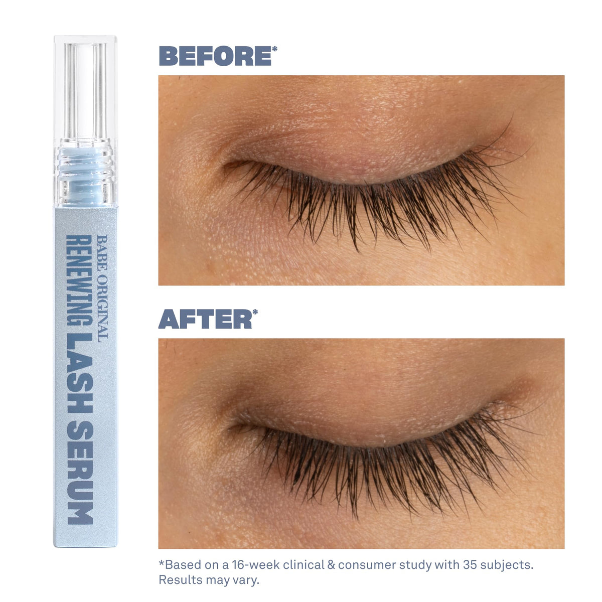 Babe Original Renewing Lash Serum 6mL bottle close-up