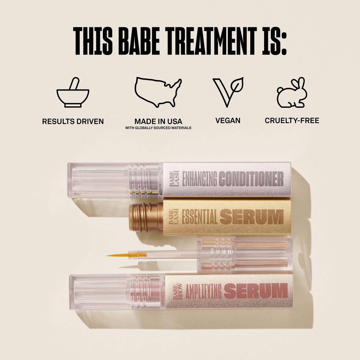 Babe Original Triple Threat Mini Set in a travel bag