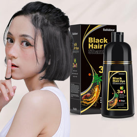 Bablabear Black Hair Dye Shampoo 500ml side view