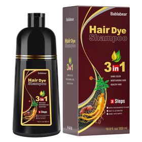 Bablabear Brown Hair Dye Shampoo 500ml front view