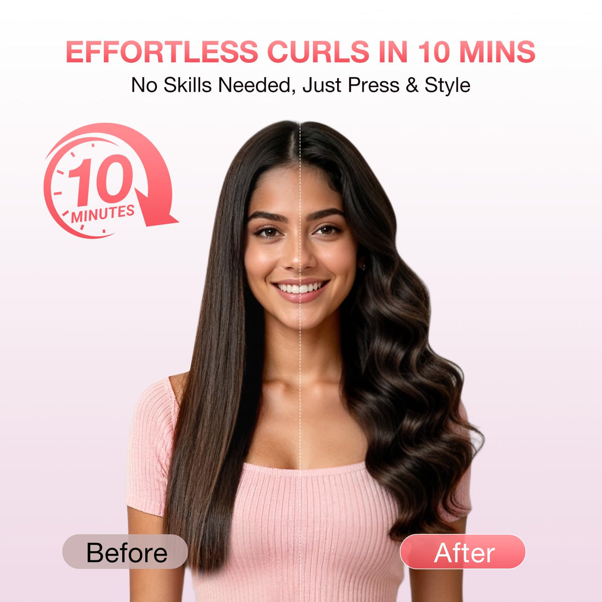 BABONIR Automatic Curling Iron with ceramic barrel and buttons