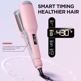 BABONIR Hair Crimper in use creating beach waves
