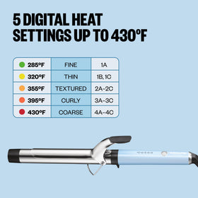 BaBylissPRO Curling Iron showing extended barrel design and cool tip