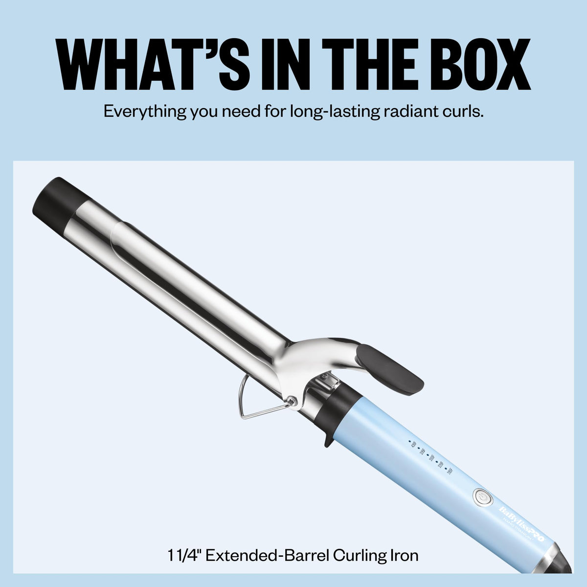 BaBylissPRO curling iron with digital temperature controls