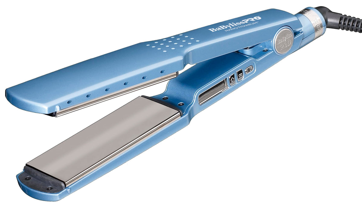BaBylissPRO Digital Ionic Flat Iron front view with titanium plates