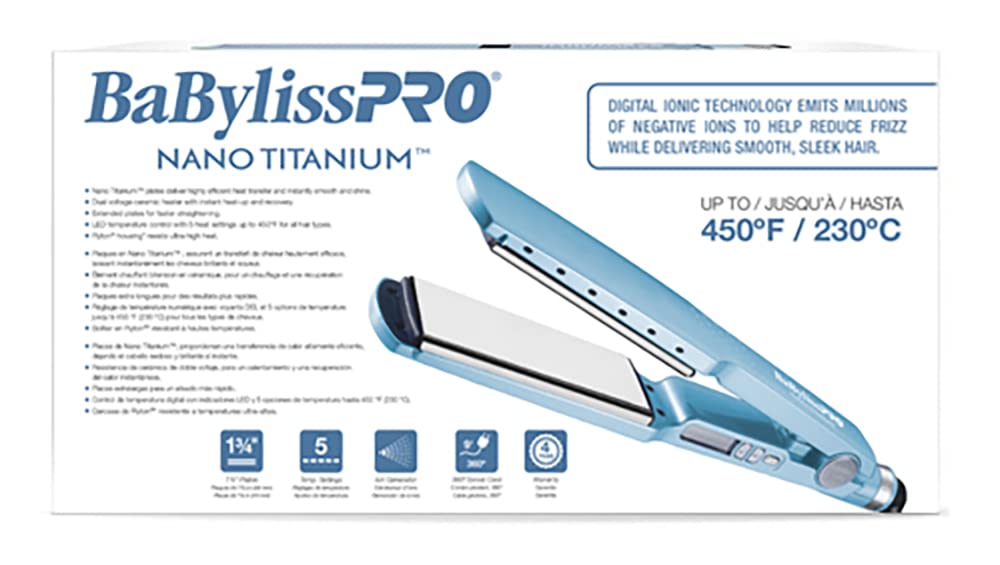 BaBylissPRO Digital Ionic Flat Iron in use styling hair