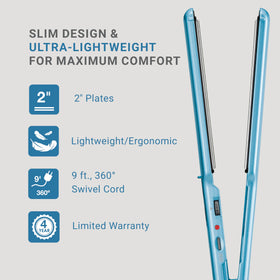 BaBylissPRO Flat Iron with 360-degree swivel cord
