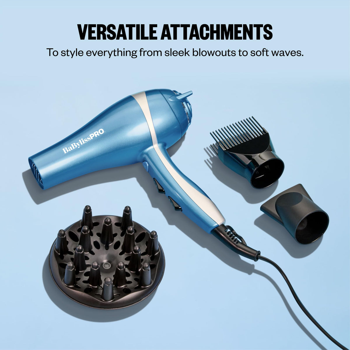 BaBylissPRO Hair Dryer in use styling hair