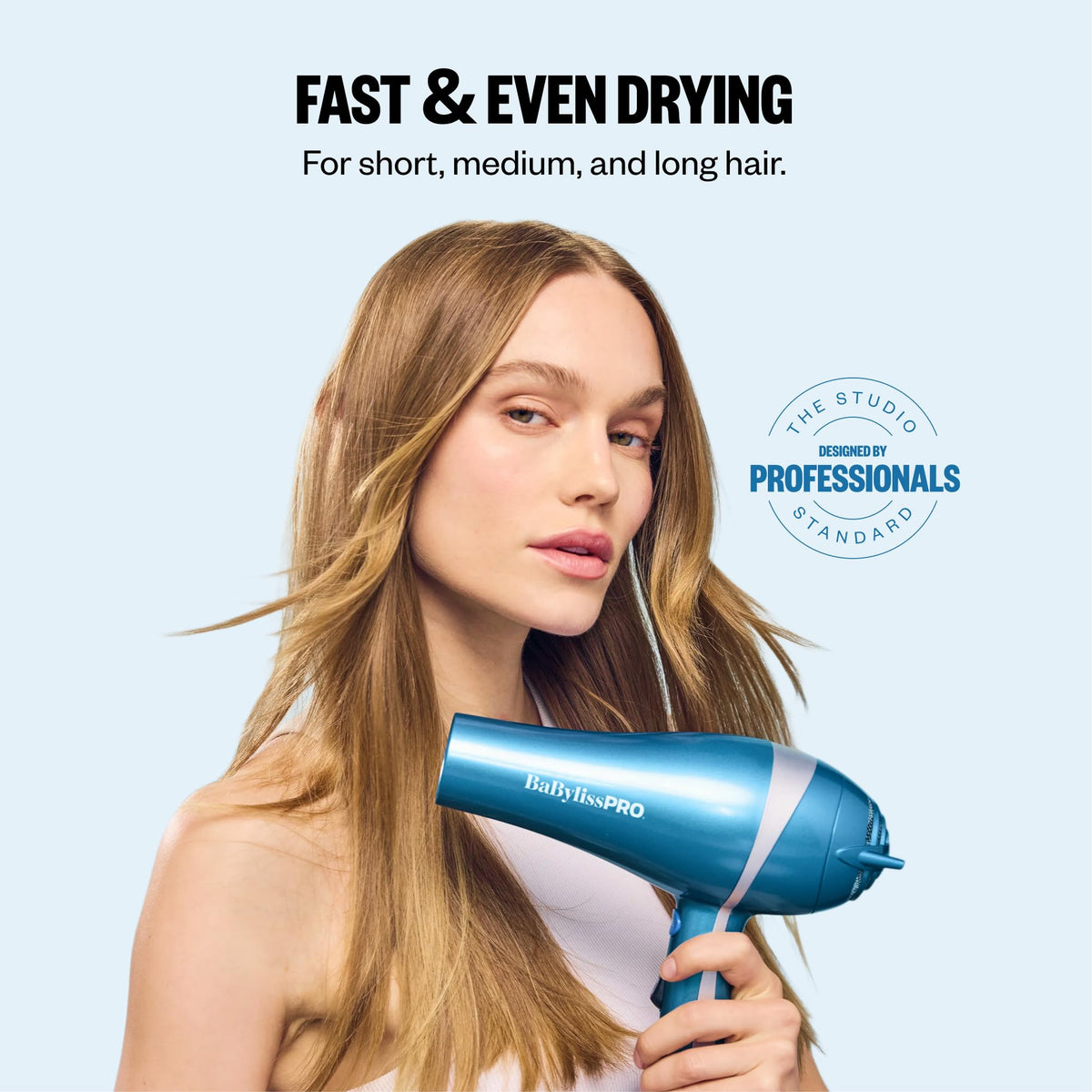 BaBylissPRO Hair Dryer with concentrator nozzle attached