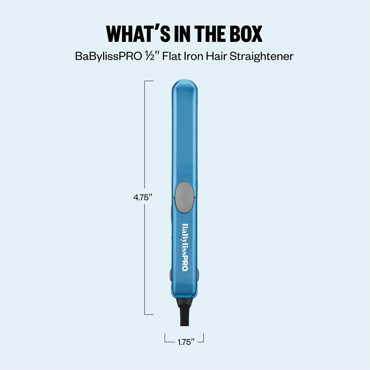 BaBylissPRO Mini Straightener close-up of Nano Titanium plates