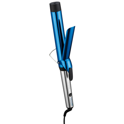 BaBylissPRO Nano Titanium Curling Iron front view, blue