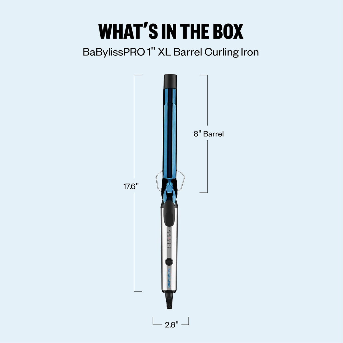BaBylissPRO Nano Titanium Curling Iron with styled curls