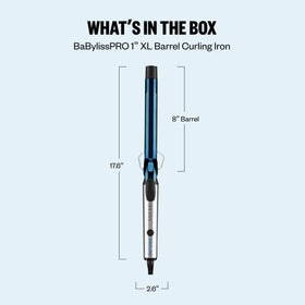 BaBylissPRO Nano Titanium Curling Iron with styled curls