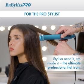 BaBylissPRO Nano Titanium Ionic Hair Straightener with locking plates