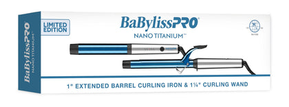 BaBylissPRO Nano Titanium Long Barrel Curling Iron and Wand set