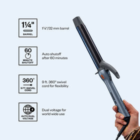 BaBylissPRO PrecisionGrip Curling Iron 1 1/4" temperature lock feature